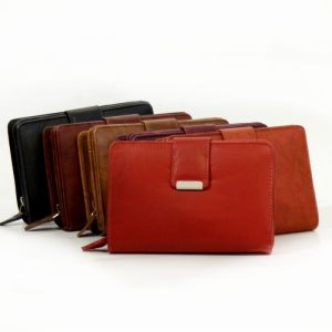 Skórzany portfel damski  - skórzane portfele w 6 kolorach